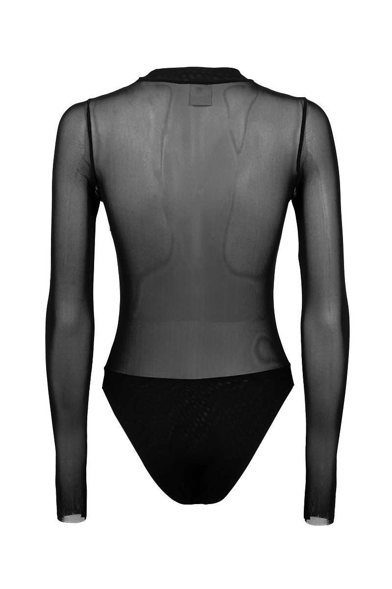 BLACK TULLE BODYSUIT