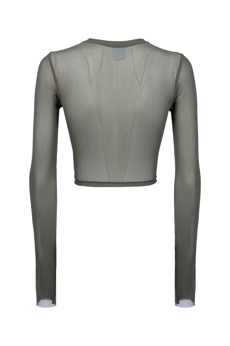 CROP TOP TULLE MUD