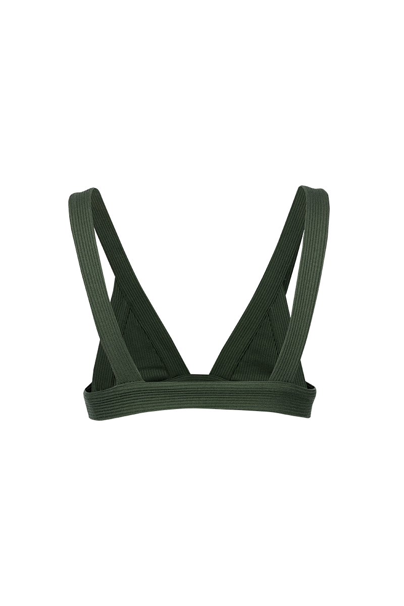 TOP TRIANGOLO OLIVE GREEN