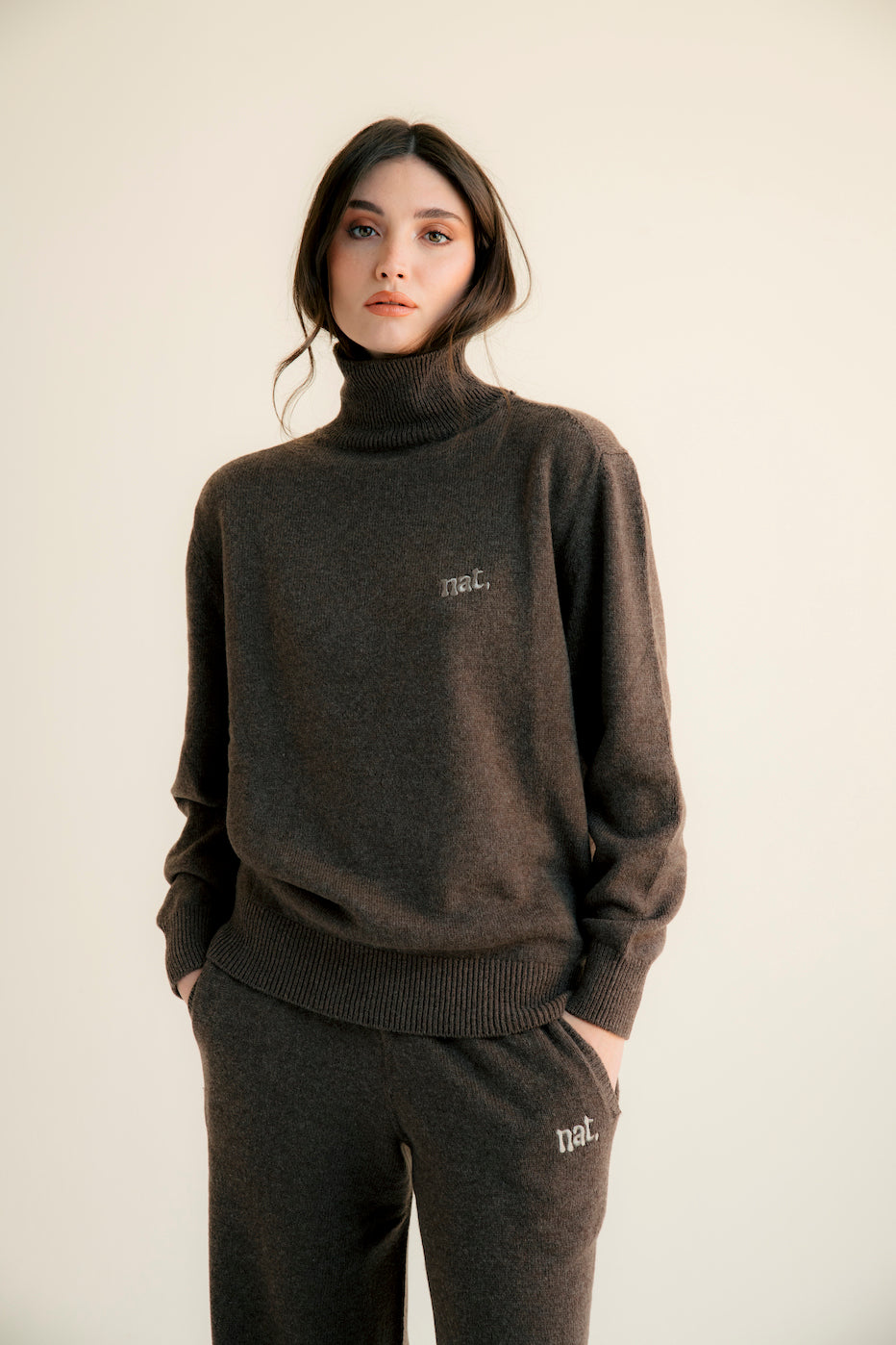 DOLCEVITA " NAT" IN MAGLIA COLORE TAUPE