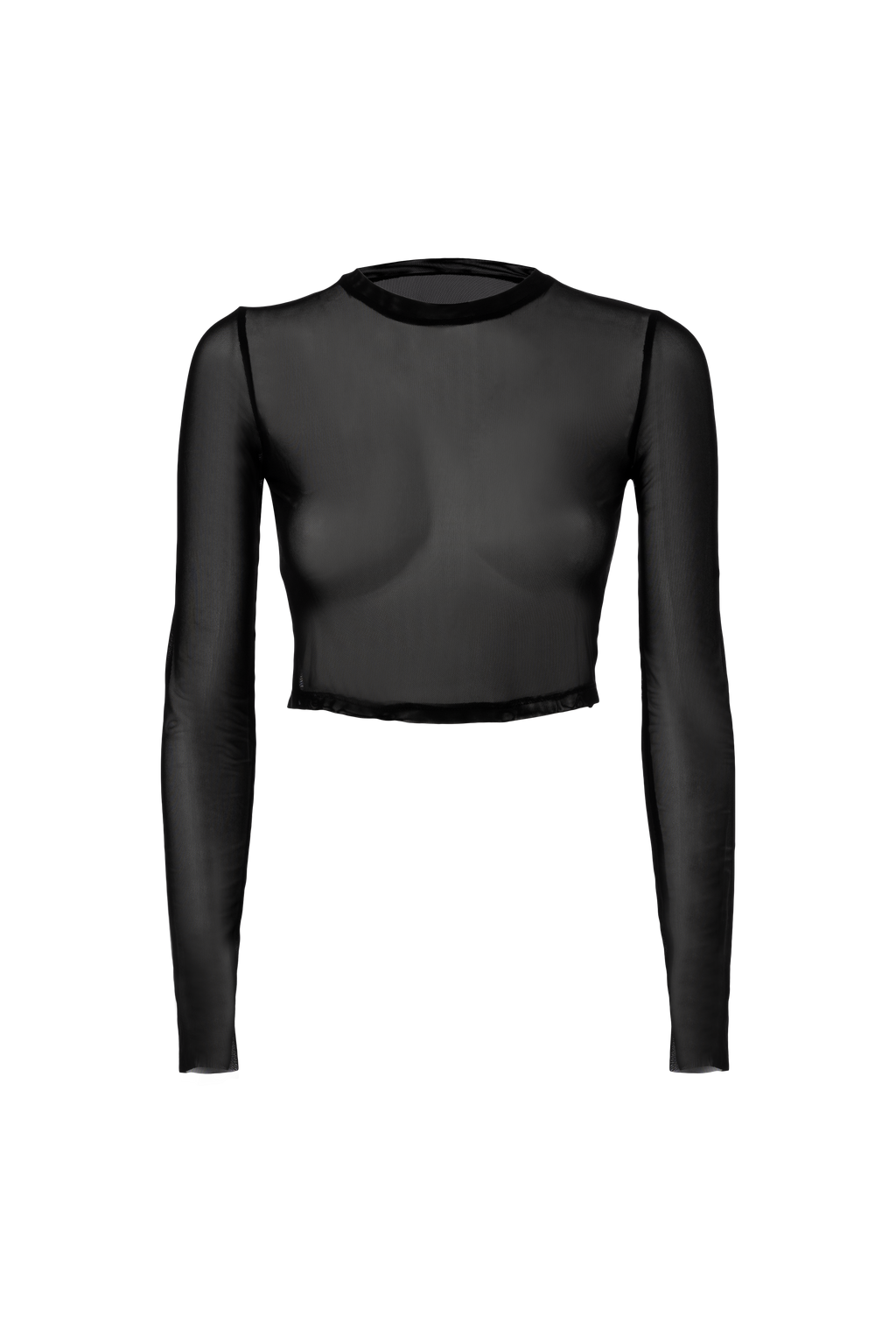 CROP TOP TULLE BLACK