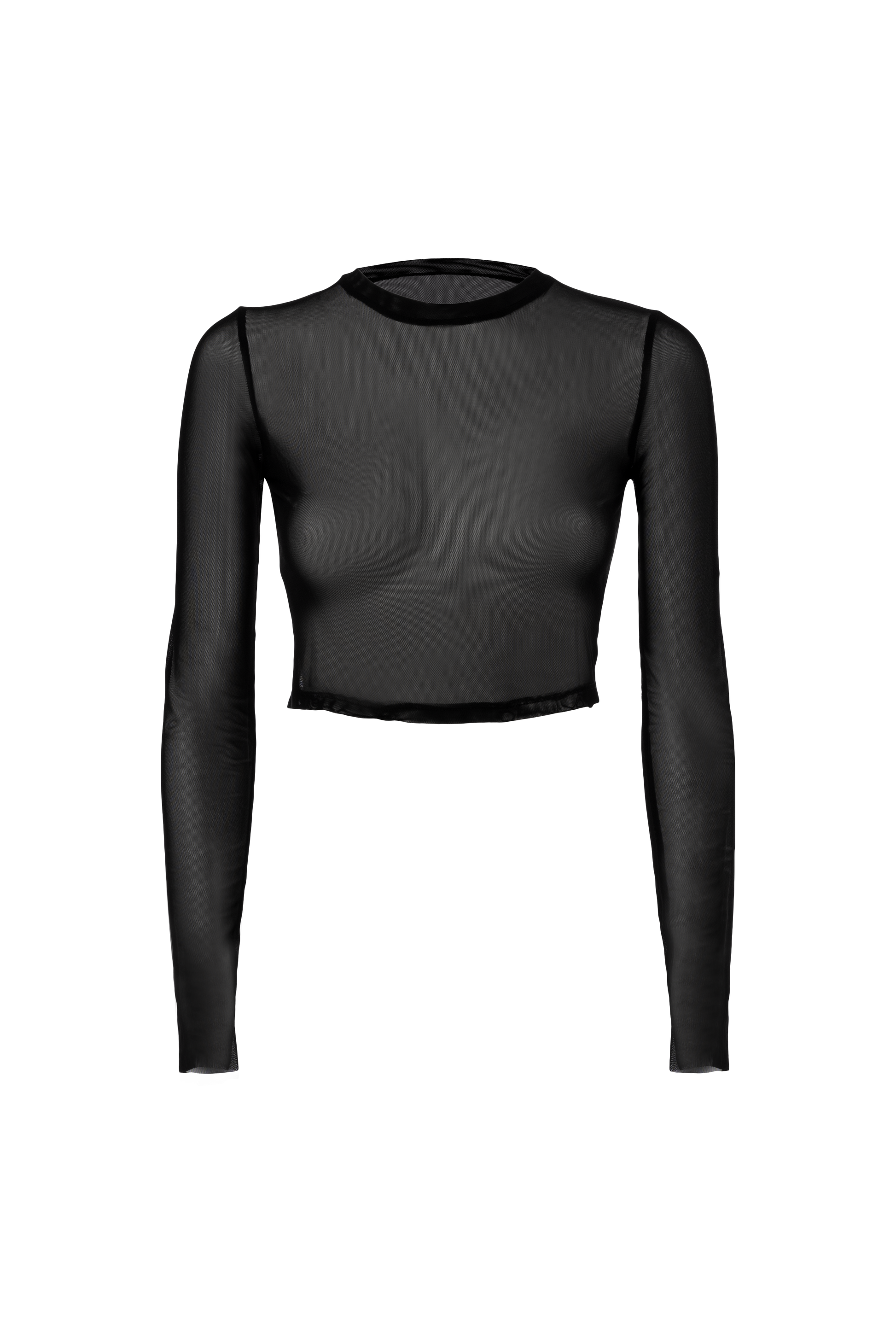 CROP TOP TULLE BLACK