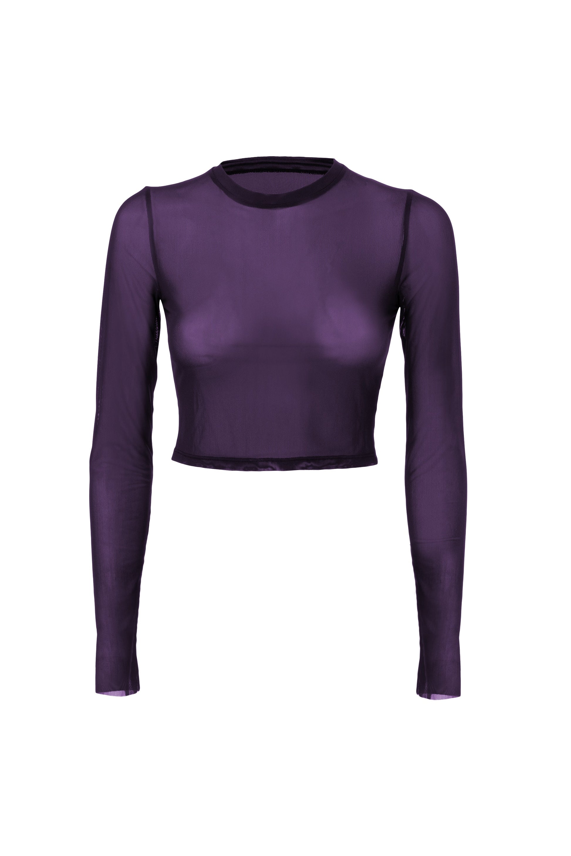 PURPLE TULLE CROP TOP